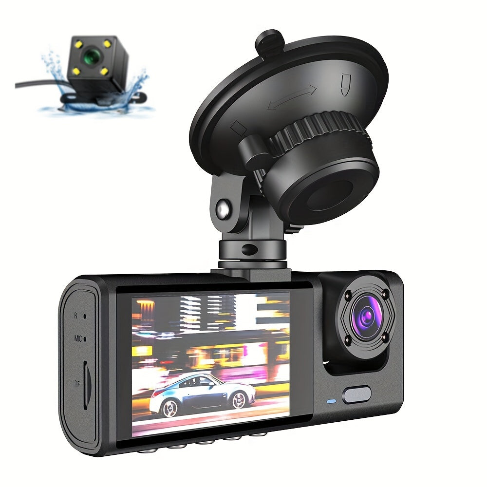 Safe Driving 3 Channel Camera Cycle Video Recorder